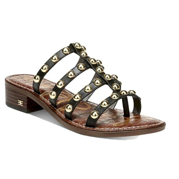 Sam Edelman Juniper Black Leather Gladiator Sandals Women's Size 11M New in Box - Picture 4 of 7